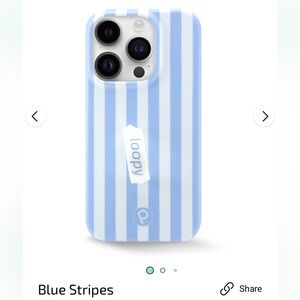 Loopy Case Light Blue and White Striped Phone Cover